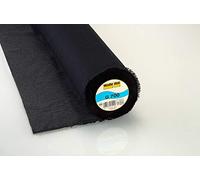 Vlieseline GEWEBEEINLAGE G 700 schwarz, Universelle Gewebeeinlage aus Reiner Baumwolle für Kleinteile an Blusen und Hemden (0,90 m x 25 m)