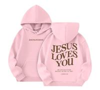 VLOYSR Winter Kinder Sweat Warme Jacke Alternative Für Teenager Mädchen & Jungen Hoodie Sweatshirt Kordelzug Mit Coolem Print Kinder Pulli Jungen Rosa