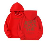 VLOYSR Winter Kinder Sweat Warme Jacke Alternative Für Teenager Mädchen & Jungen Hoodie Sweatshirt Kordelzug Mit Coolem Print Hoodie Kinder Jungen Rot