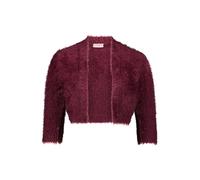 Strickjacke VERA MONT "Vera Mont Strickbolero mit Struktur", Damen, Gr. M, wild ruby, Strick, Obermaterial: 70% Polyamid, 19% Viskose, 11% Polyester., elegant, figurumspielend normal, V-Ausschnitt, 3/
