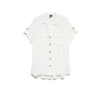 VERO MODA Damen VMBUMPY S/S Shirt WVN GA NOOS Kurzarmbluse, Weiß, XL