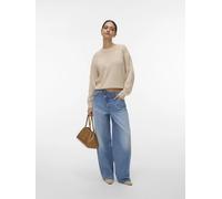 VERO MODA - VMDAISY EMB LS O-NECK PULLOVER BOO Oatmeal - Gr. - S