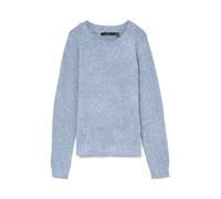 Vero Moda Rundhalspullover Vmdoffy LS O-Neck Blouse, Strick, Regular Fit, M, Cashmere blau melange