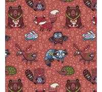 VmG-Store Baumwollstoff Meterware 140cm Breite Stoffe zum Nähen Nähstoff Kinderstoff für Kissen Babykleidung Kinderkleidung DIY (Waldtiere Bb018)