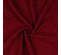VmG-Store Double Gauze Musselin Stoff Öko-Tex zertifiziert Uni Meterware über 40 Farben 100% Baumwolle (051 I Wine, 200 x 135cm)