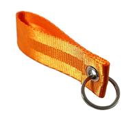 VmG-Store Schlüsselanhänger Schlüsselband 9x2,5cm für Auto Schlüssel Motorrad Schlüsselbund mit Schlüsselring Motorsport Sportgurt Tuning Zubehör langlebig S146 (Orange)