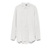 Vero Moda Hemdbluse VMLINN Linen LS – 55% Leinen/45% Viskose – Weiß, Gr. XS