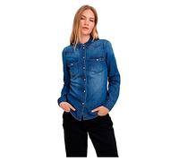 Vero Moda Maria Langarmhemd M Medium Blue Denim