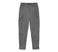 Anzughose VERO MODA "VMMAYA MACY MW LOOSE PANT NOOS", Damen, Gr. XL (42), Länge 34, weiß (medium grau melange stripes:weiß), Milano Rib, Obermaterial: 95% Polyester, 5% Elasthan, gestreift, normal, Ho