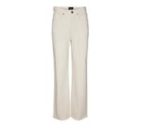 Vero Moda Women's VMMAYRA MR Wide Ankle Cotton Pant NOOS Jeans, Irish Cream, 27W / 30L