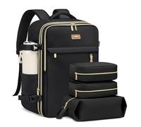 VNINE Handgepäck Rucksack 46x18x30 Damen Handgepäck，30L Reiserucksack Tasche für Flugzeug,Carry On Hand Luggage,Leichter Kabinenrucksack，17 Zoll Laptop Travel Backpack mit 3 Packwürfel