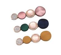 VOANZO 3PCS Perlenhaarspangen - Perlen Haarspangen im Modestil Süße künstliche Macaron-Acrylharz-Haarspangen Haarnadeln für Frauen Mädchen Kopfbedeckungen Haarschmuck (gelb/pink/blau)