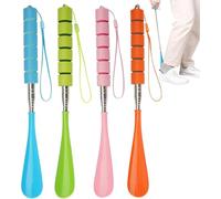 Voarge 4 Stück Telescopic Shoe Puller, 29-70cm Schuhlöffel Lang Kunststoff, Schuhanzieher Lang, Schuhlöffel Lang Kunststoff Für Männer,Frauen,Kinder,Senioren