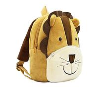 Voarge Kleinkind Rucksack, Kleinkind Schultasche, Cartoon Kinder Rucksack Tier Cartoon Mini Tasche Plüsch Kinder Rucksack, für Baby 1-5 Jahre, Löwe