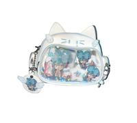 Vobomo Umhängetasche mit niedlicher Katze, Kawaii Ita Bag, Y2k, ästhetisch, niedlich, einzelne Schultertasche, Weiße Tasche