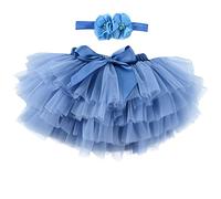 Vobozeany Tutu Röcke Baby Mädchen Super süße Tüllrock Minirock Prinzessin Rock + Stirnband Kleid Outfits Fotografie Geburtstag