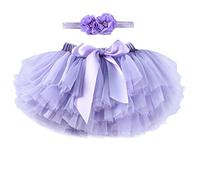 Vobozeany Tutu Röcke Baby Mädchen Super süße Tüllrock Minirock Prinzessin Rock + Stirnband Kleid Outfits Fotografie Geburtstag