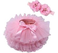 Vobozeany Tutu Röcke Baby Mädchen Super süße Tüllrock Minirock Prinzessin Rock + Stirnband Kleid Outfits Fotografie Geburtstag