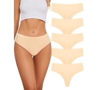 VOENXE String Tanga Damen Nahtlos,High Waist Sport Unterhosen,Seamless UnterwäSche Slip Frauen,Unterhose Panty Mehrpack,Brazilian Thong for Women,Unsichtbare Atmungsaktive Underwear,5er Pack Set