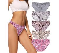 VOENXE Unterhosen Damen Nahtlose,Seamless Slips Unterwäsche Panty,Ohne Naht Frauen Stretch Bikini,No Show Women Underwear Panties,Unsichtbare Atmungsaktiv Unterhose,Invisible Hipster Mehrpack,5er Pack