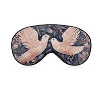Vogel auf Ast Schlafmaske mit verstellbarem Riemen, bequeme und weiche Augenmaske zum Schlafen, Lichtblockierung, leichte und atmungsaktive Augenabdeckung für Männer und Frauen