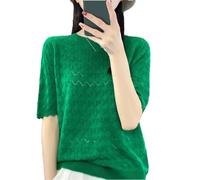 Vogrtcc Damen Kaschmir Sweater Pullover T-Shirt Kurzarm Kaschmir Kurzarm, En8, X-Large