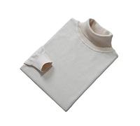 Vogrtcc Herren Langarm Rollkragen Pullover Winter Wolle Strickpullover, beige, Large