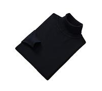 Vogrtcc Herren Langarm Rollkragen Pullover Winter Wolle Strickpullover, Schwarz , Medium