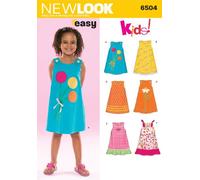 Vogue Fabrics Simplicity New Look 6504 Größe A Schnittmuster für Kinderkleider, Mehrfarbig