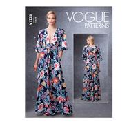 Vogue Misses Dress Patterns V1735Y Damenkleid, weiß, Y (XS-S-M)