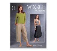 Vogue Misses Skirt/Pants Patterns V1731EE Damenrock/Hose, weiß, EE (14-16-18-20)