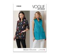 Vogue Paper Pattern V2030B5 Damen-Tuniken von Marcy Tilton, B5 (36-38-40-42-44)