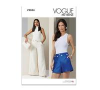 Vogue Paper Pattern V2034Y5 Damen-Shorts und Hose, Y5 (46-50-52-54)
