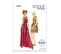 Vogue Paper Pattern V2042Y5 Damenkleid in zwei Längen, Y5 (46-50-52-54)
