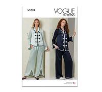 Vogue Paper Patterns V2099A Damen-Pyjama, Größe XS, S, M, L, XL, XXL
