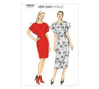VOGUE PATTERNS 9021, Misses Dress,Sizes, flannel, A5 (6-8-10-12-14)