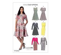 Vogue Mustern 9202 E5 Damen Kleid, Tissue, Mehrfarbig, Größen 14-22