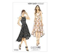 Vogue Patterns 9252 A5, Damenkleid, Größen 34-42, Seidenpapier, mehrfarbig, 15 x 0,5 x 22 cm