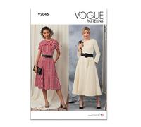 Vogue Patterns Paper Pattern V2046R5 Damenkleid mit Ärmel- und Längenvariationen, R5 (42-44-46-48-50)