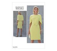 Vogue Patterns V1579A50 Dress Petite Kleid für Damen, Orange, 6-8-10-12-14