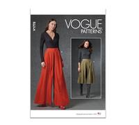 Vogue Patterns V1772A Damenrock/Hose, Gr. S-M-L-XL-XXL, Weiß