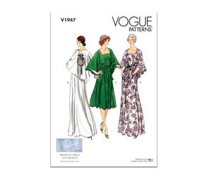 Vogue Patterns V1947B5 Damen Abendkleid Vintage 1970er Jahre B5 (36-38-40)