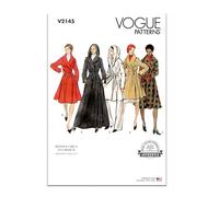 Vogue Patterns V2145Y5 Schnittmuster für Damen, Vintage-Stil, gefüttert, Wickelmantel und Gürtel, Y5 (46-50-52-54)