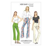Vogue Patterns V9181A50 Pants Vogue Muster 9181, Damenhosen, Größen 34-42, Mehrfarbig, A5 (6-8-10-12-14)