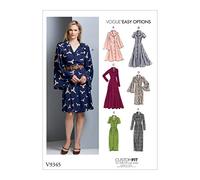 Vogue Patterns V9345E5 V9345, Mode-Muster, Nähmuster, Schnittmuster, Vorlage, Papier, weiß, 14-16-18-20-22