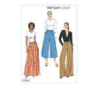 Vogue V9361E5 Schnittmuster für Damenhose, Gr. 42-50, Weiß