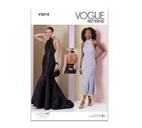 Vogue Schnittmuster-Paket für Damen, eng anliegendes Kleid, Design-Code V2010, Größen 34-36-38-40, mehrfarbig