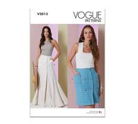 Vogue Schnittmuster-Paket für Damenrock, ungefüttert, Design-Code V2013, Größen 34-38-40, mehrfarbig