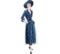 Vogue Schnittmuster-Set für Damen-Bluse, Gürtel und Rock, Code V1863, Größen 34-36-38-40, mehrfarbig