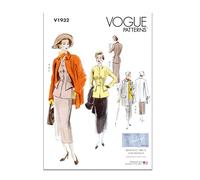 Vogue Schnittmuster-Set für Damenanzug und Mantel, Vintage-Design, Code V1932, Größen 44-46-50